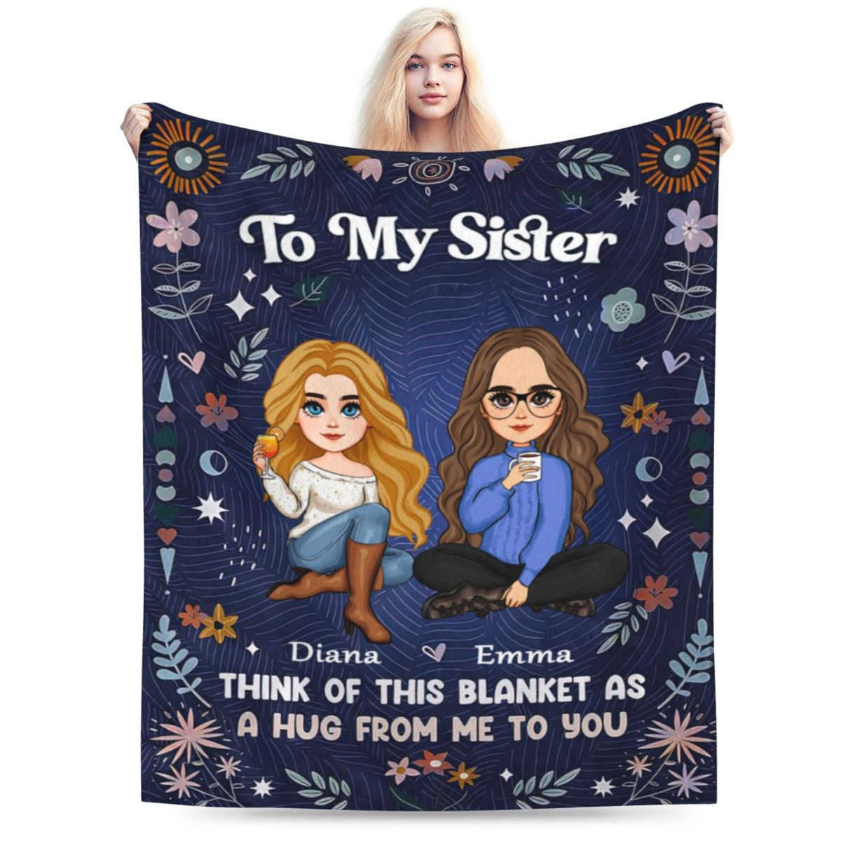 To My Sister - Personalized Blanket