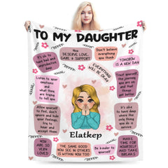 To My Daughter - Personalized Blanket