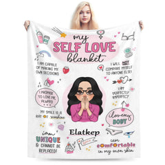 My Self Love Blanket Pink - Personalized Blanket