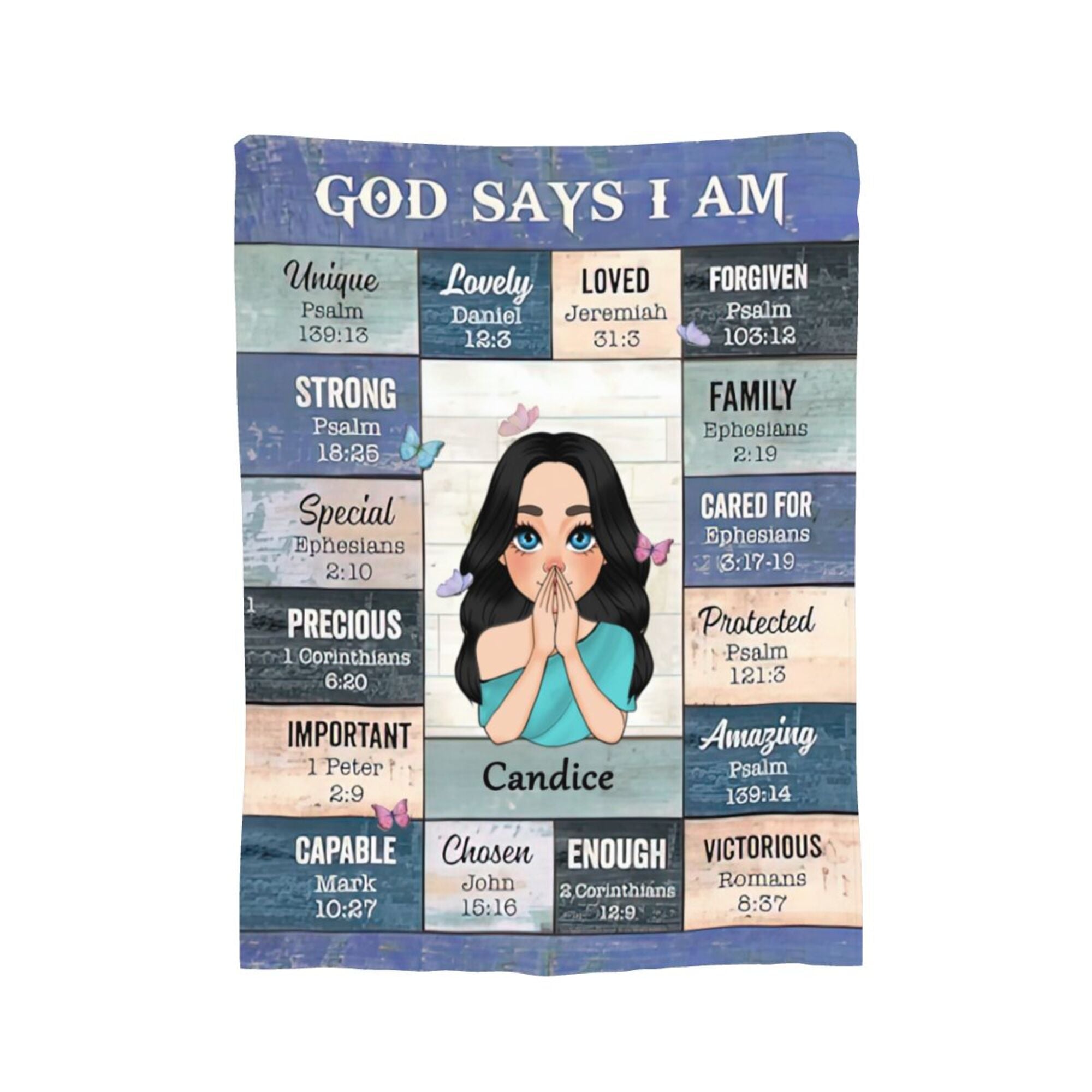 God Says I Am - Personalized Blanket