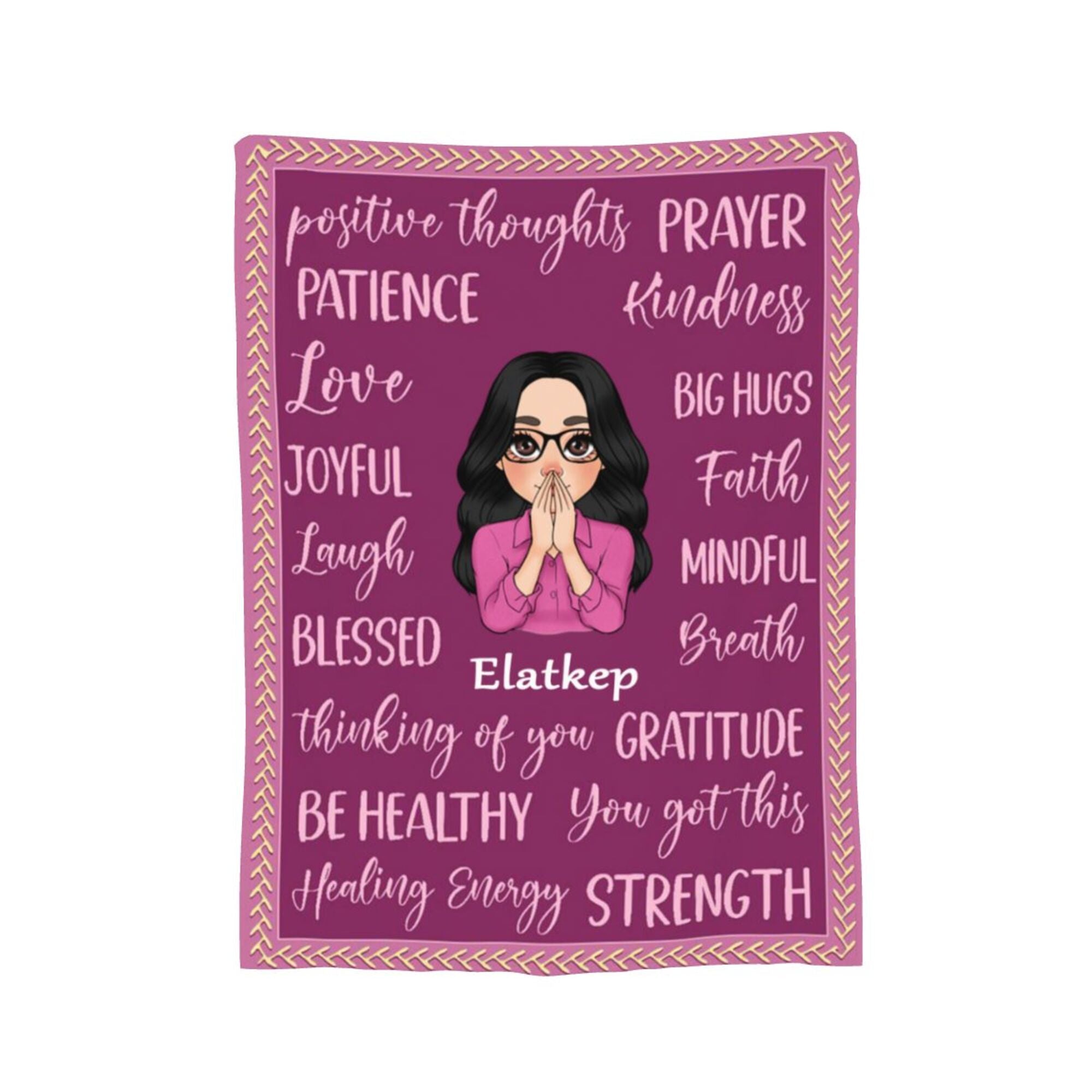 Positive Words - Personalized Blanket