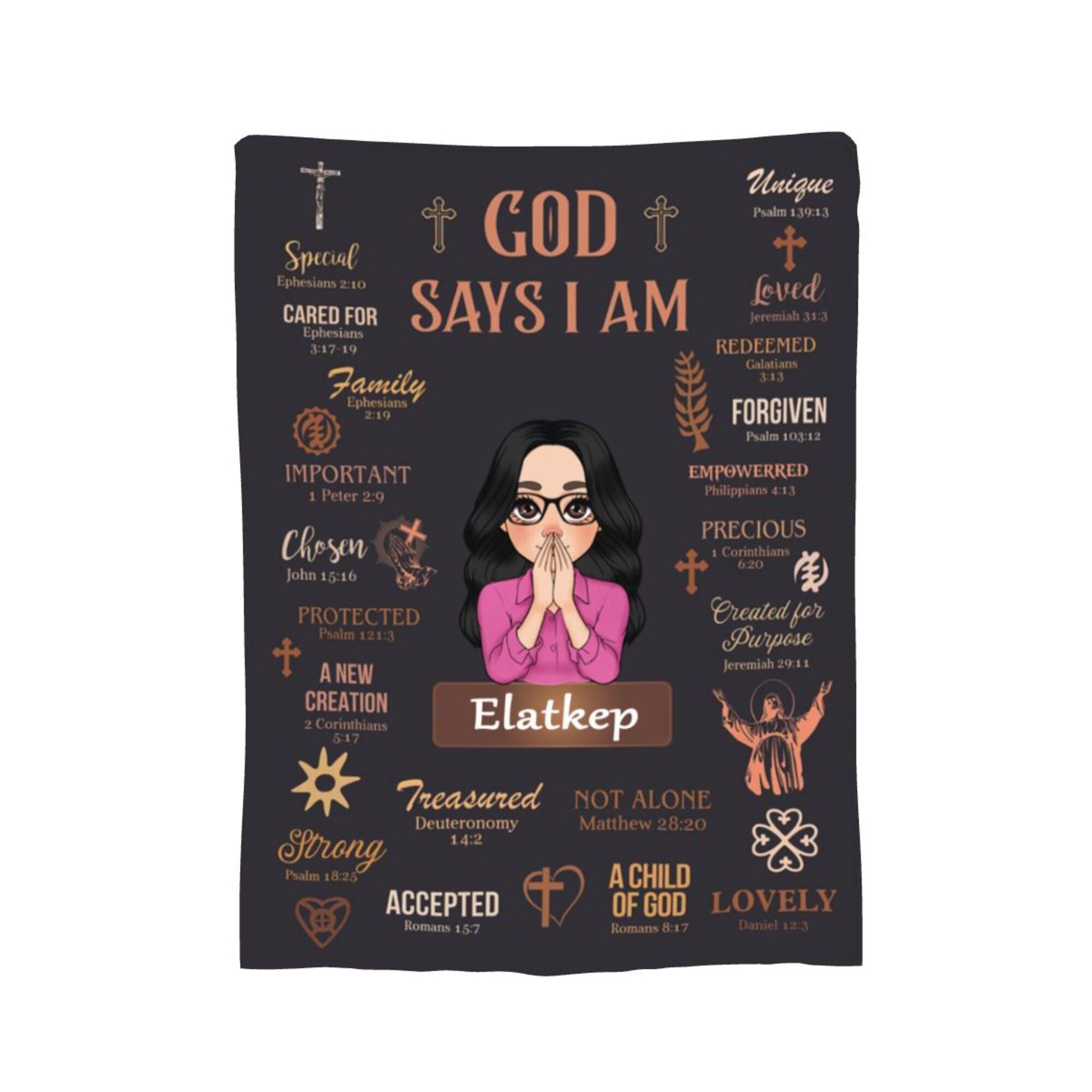 God Says I Am Black - Personalized Blanket