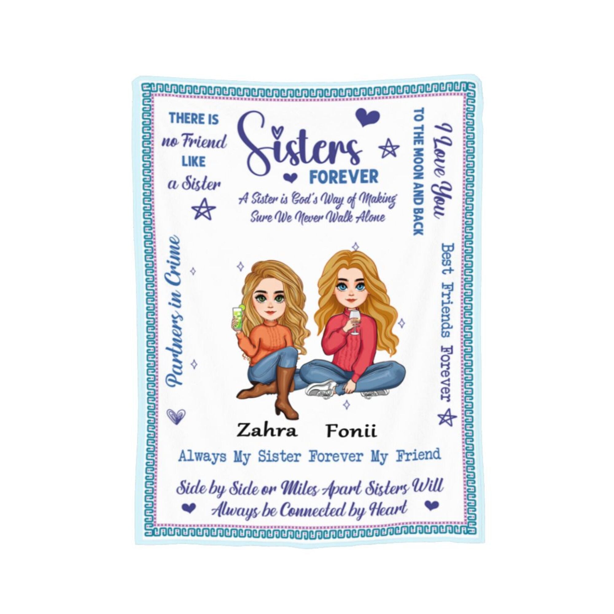 Sister Forever - Personalized Blanket