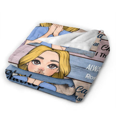 God Says I Am Blue - Personalized Blanket