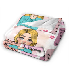 To My Daughter - Personalized Blanket