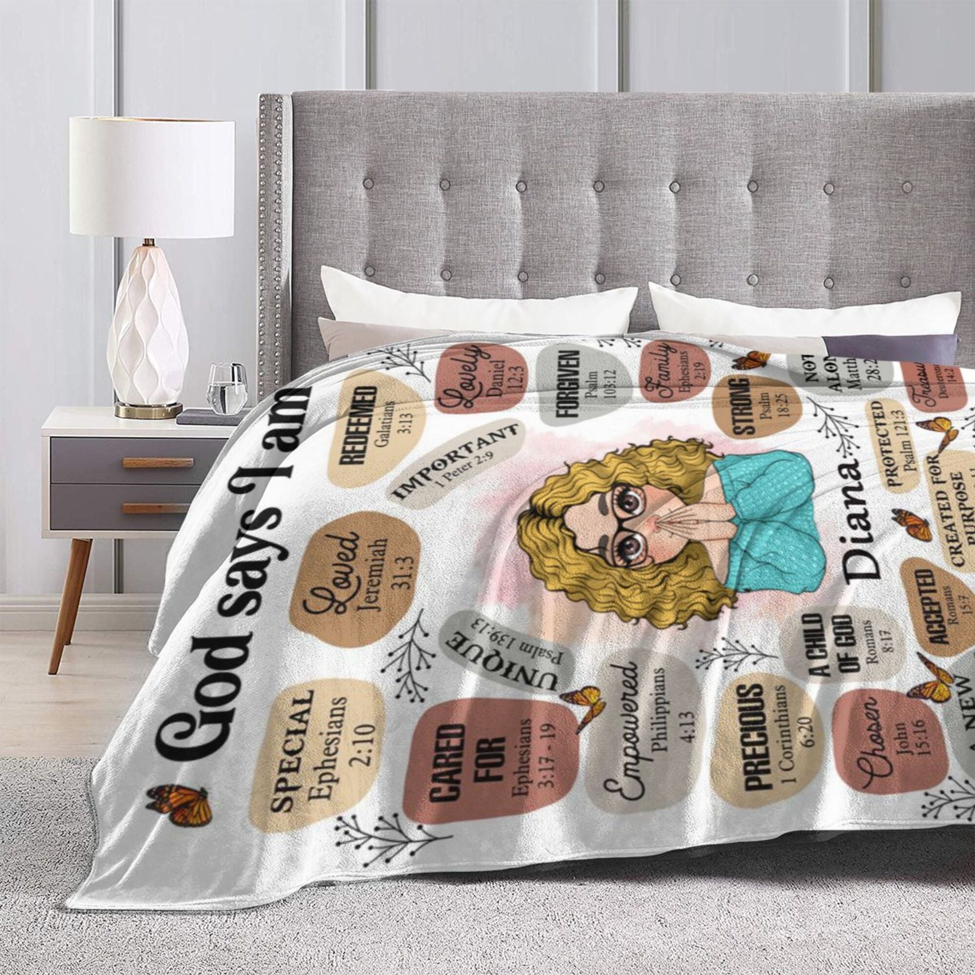 God Says I Am White - Personalized Blanket