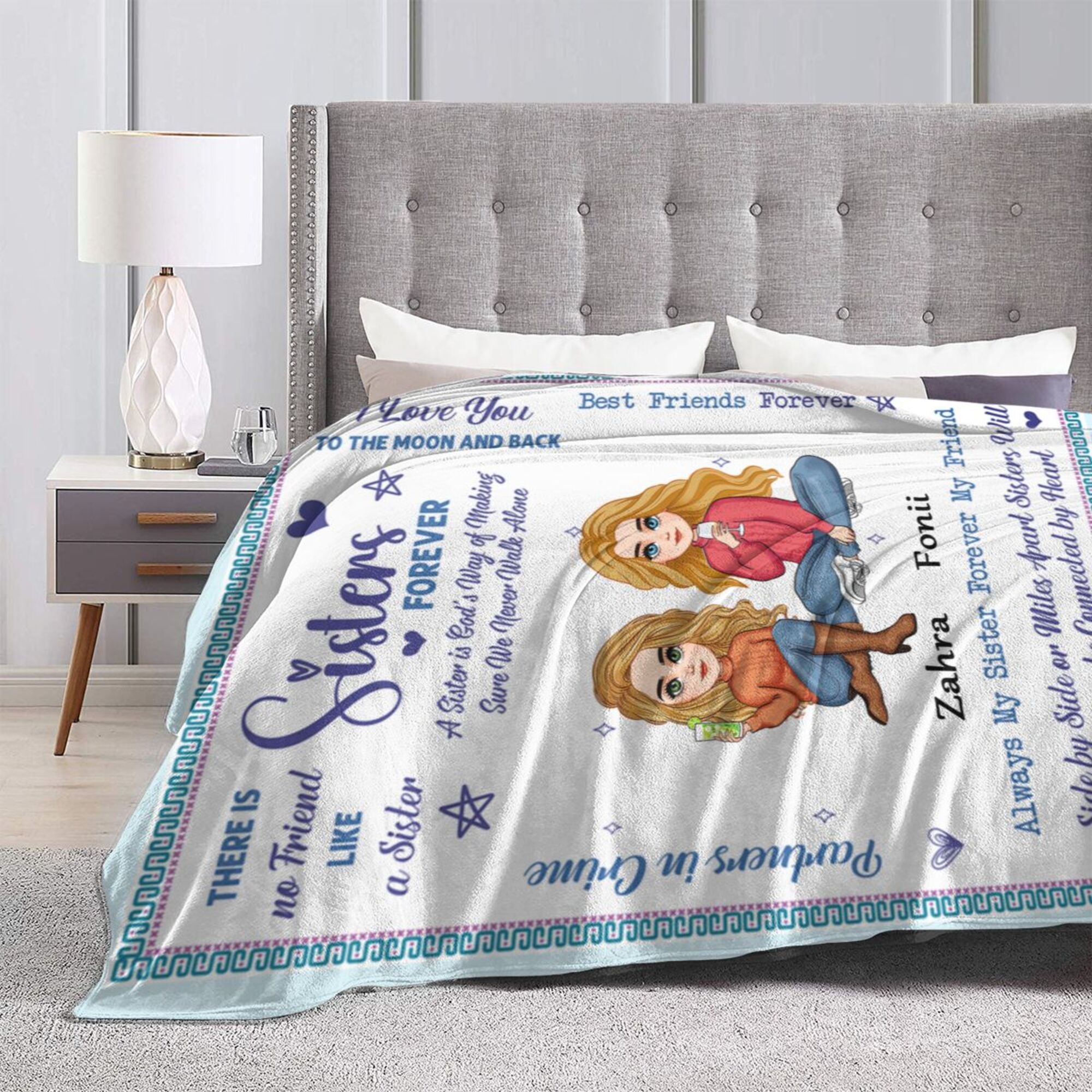 Sister Forever - Personalized Blanket