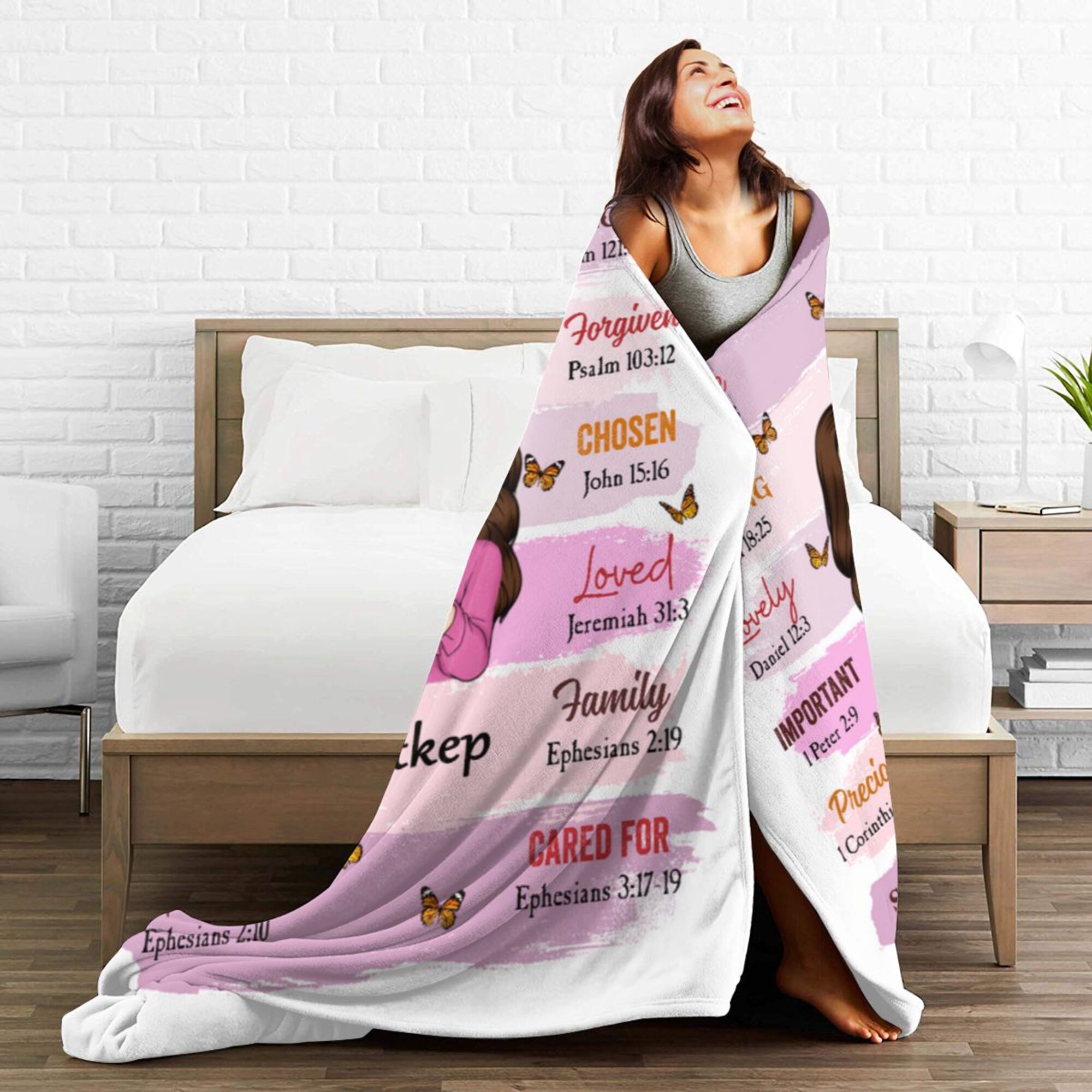 God Says I Am Pink - Personalized Blanket