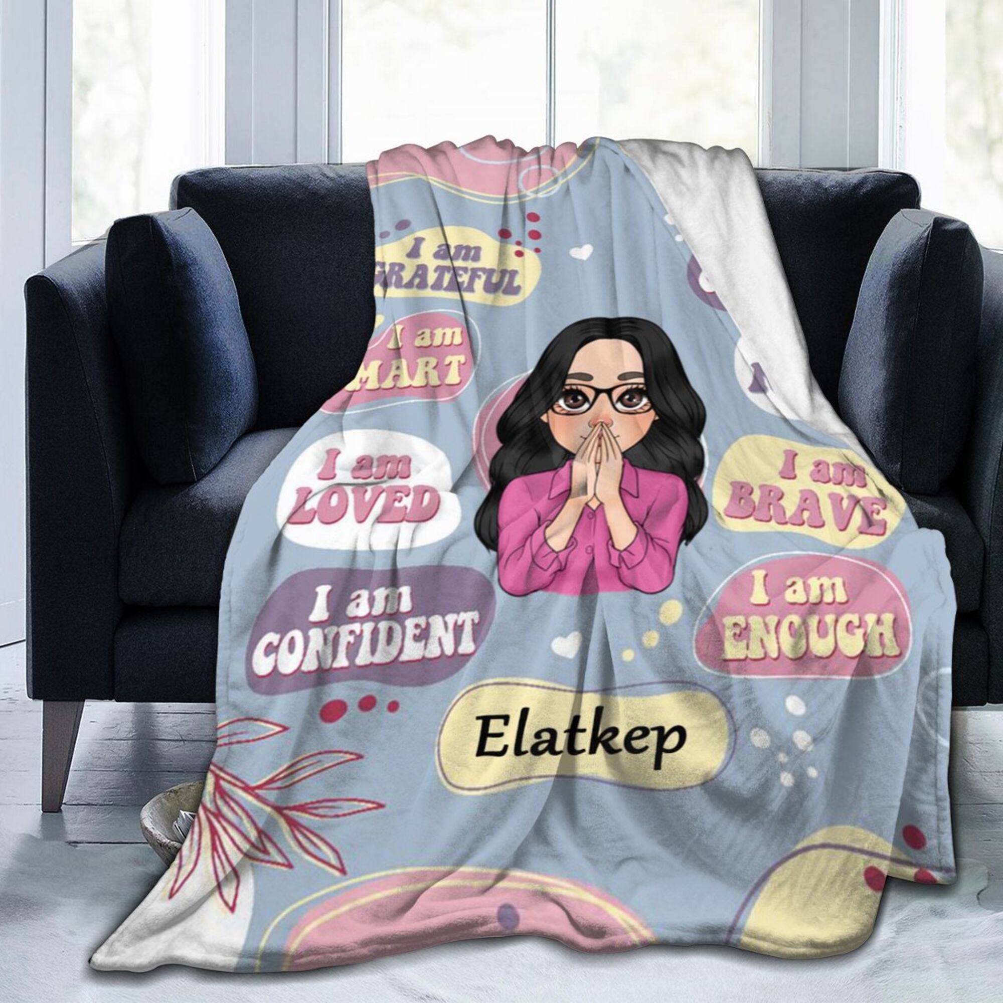 I Am Kind - Personalized Blanket