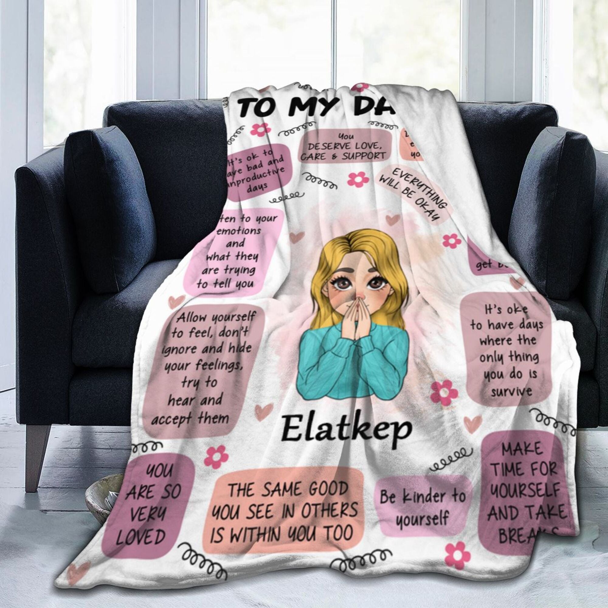 To My Daughter - Personalized Blanket