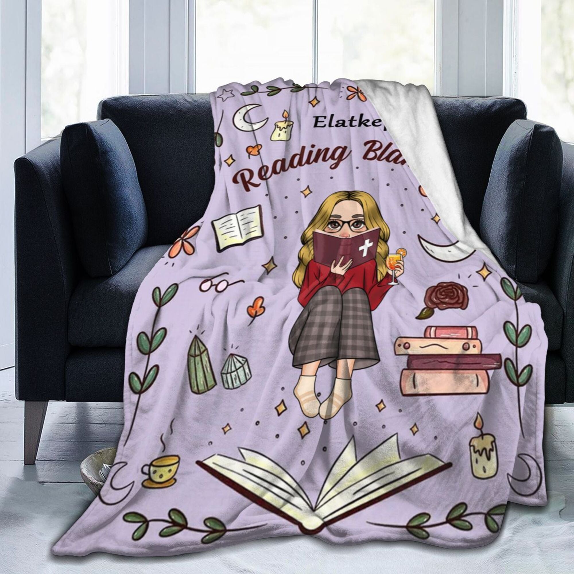 My Reading Blanket For Nighttime - Personalized Blanket