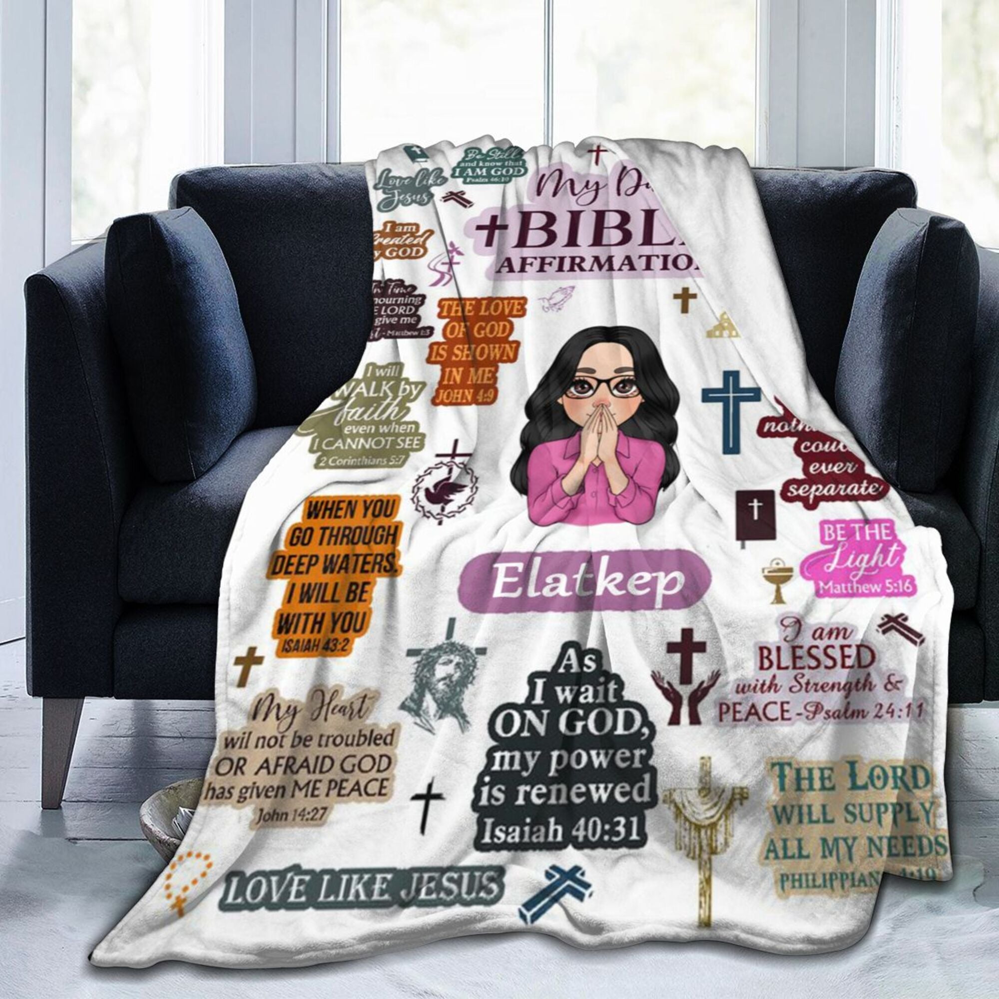 My Daily Bible Affirmations - Personalized Blanket