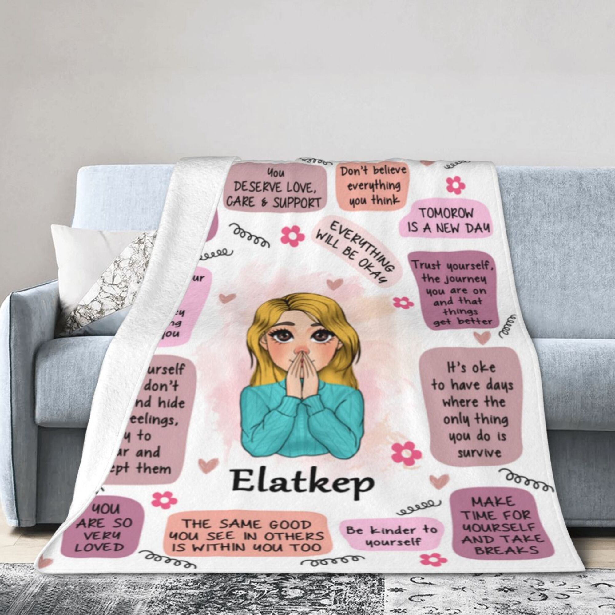 To My Daughter - Personalized Blanket