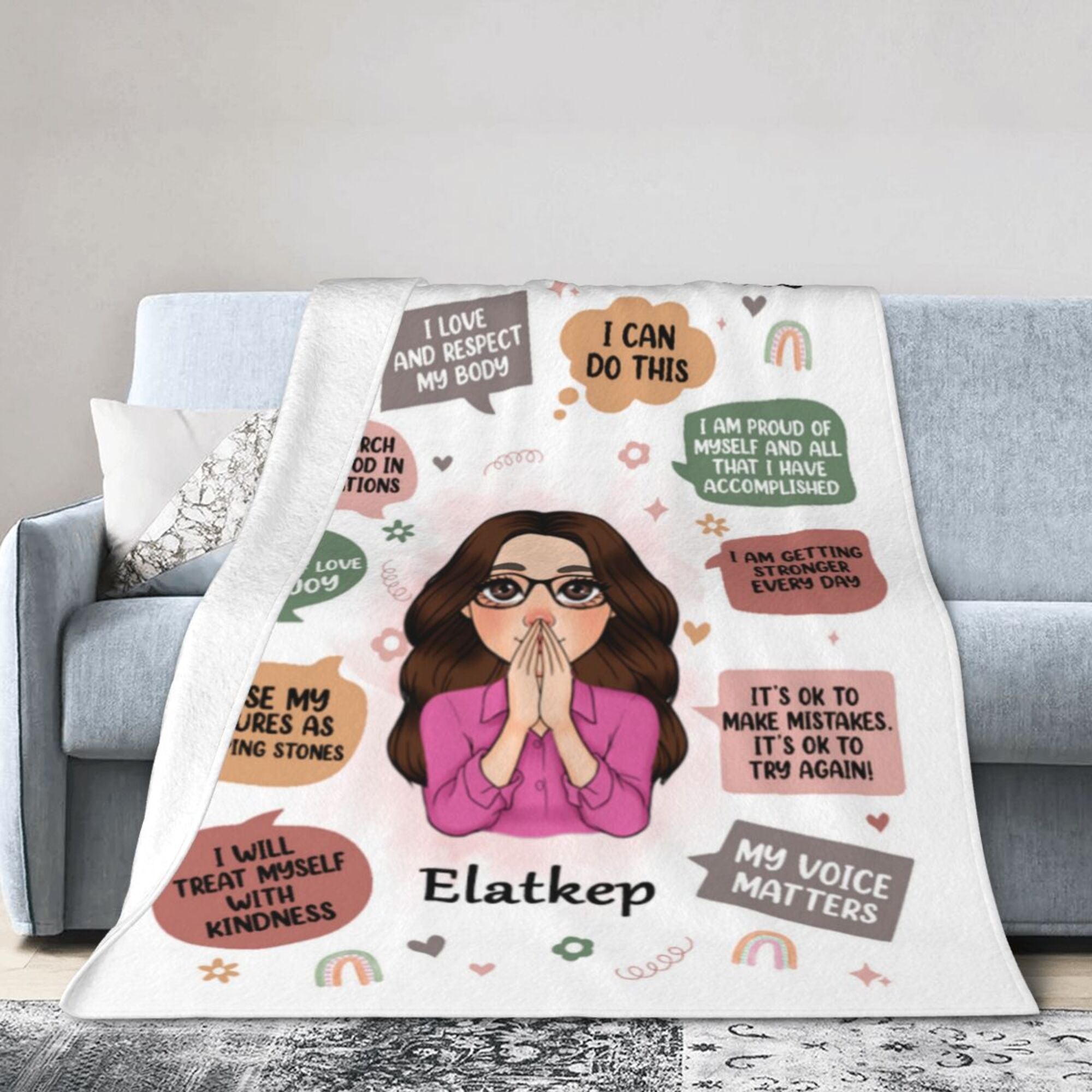 Daily Affirmations - Personalized Blanket