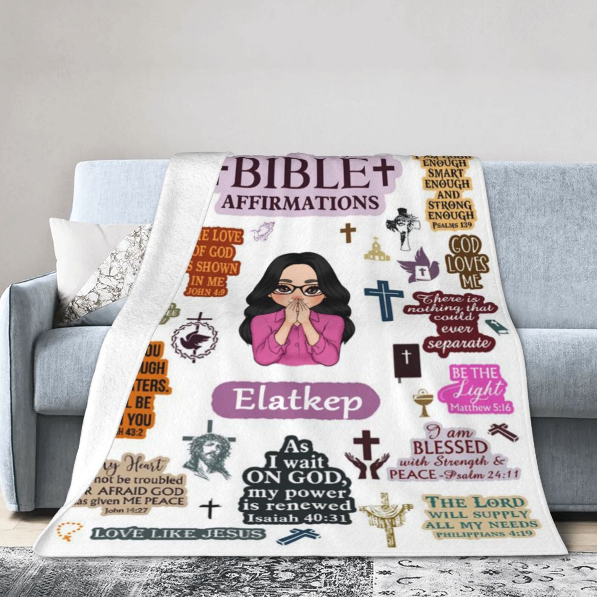 My Daily Bible Affirmations - Personalized Blanket