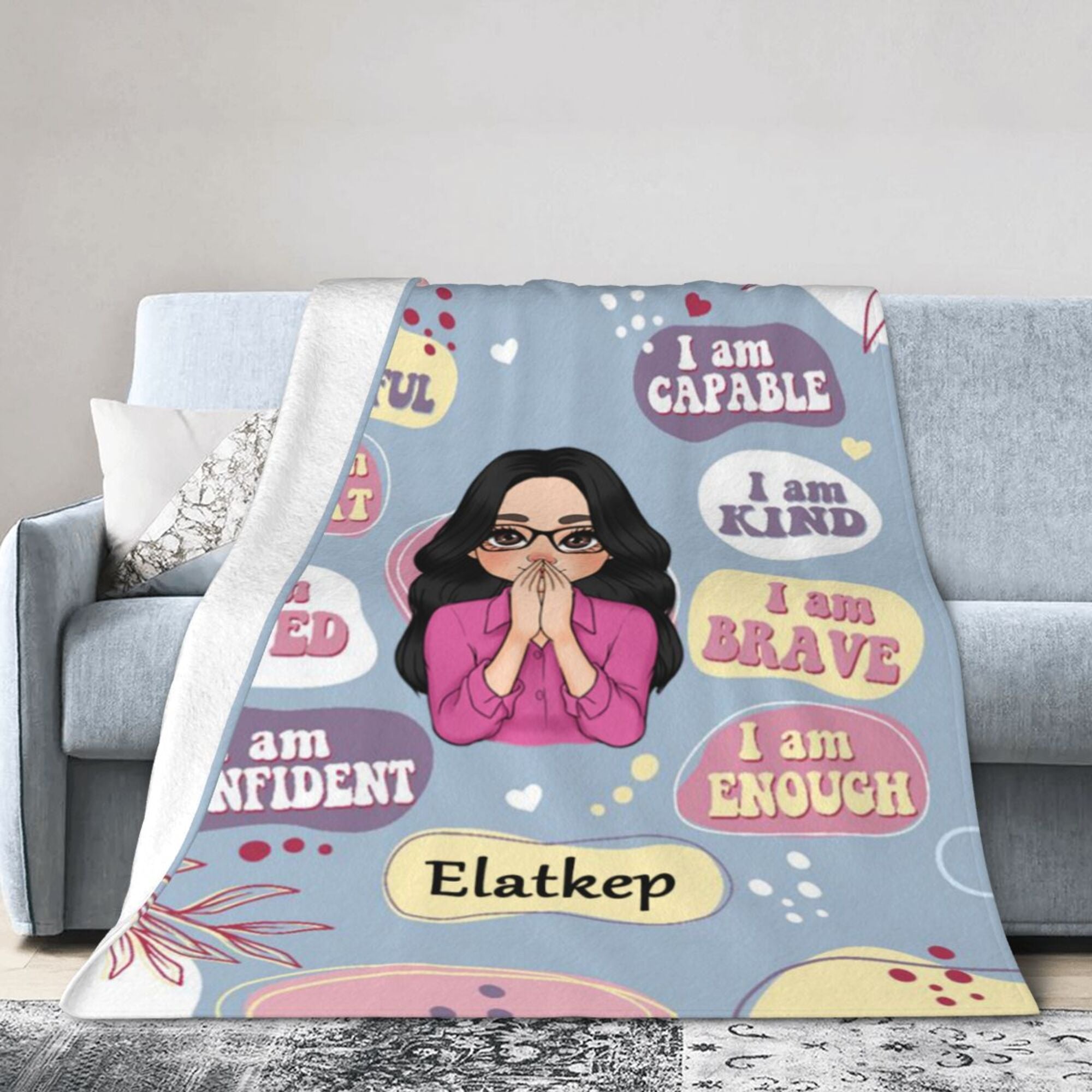 I Am Kind - Personalized Blanket