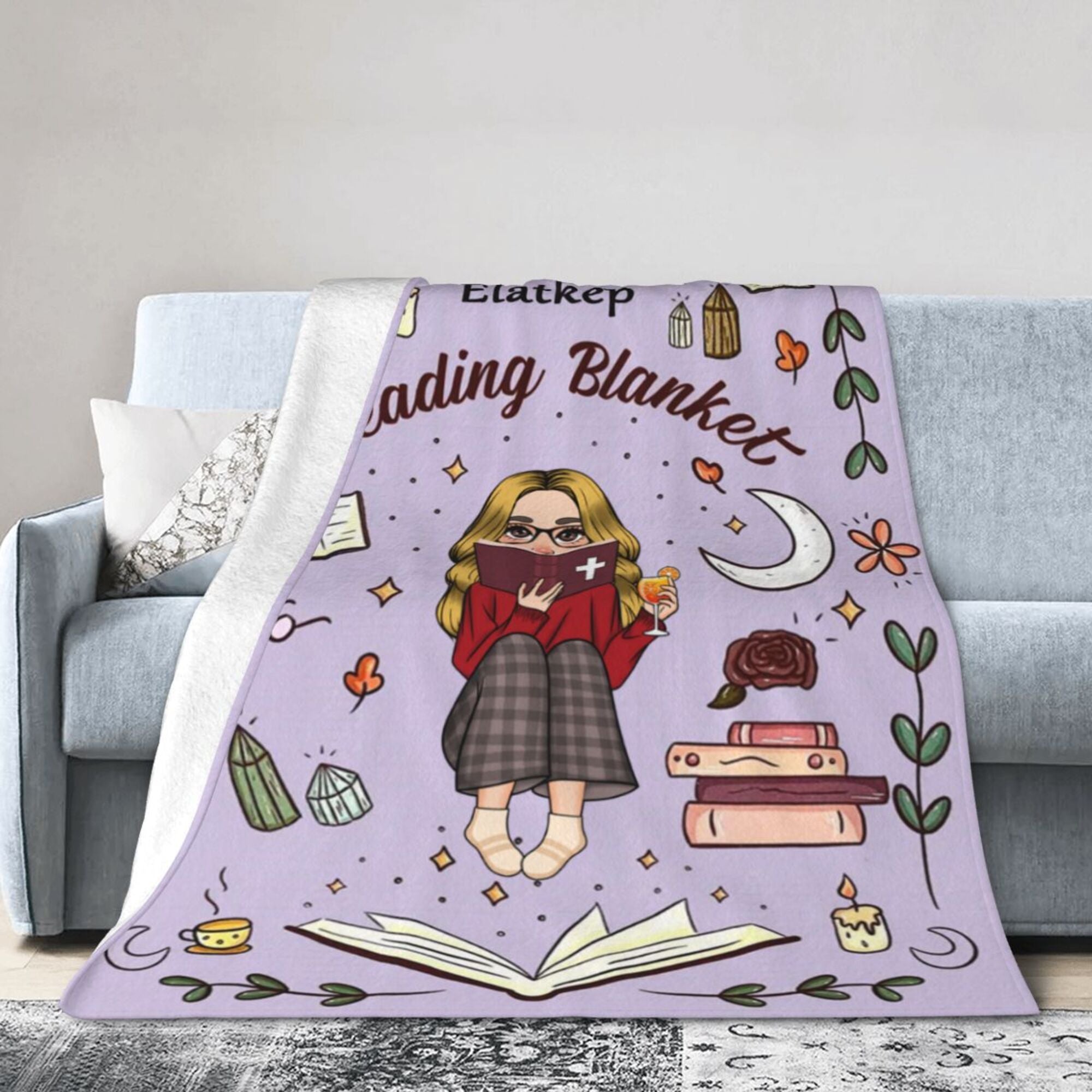 My Reading Blanket For Nighttime - Personalized Blanket