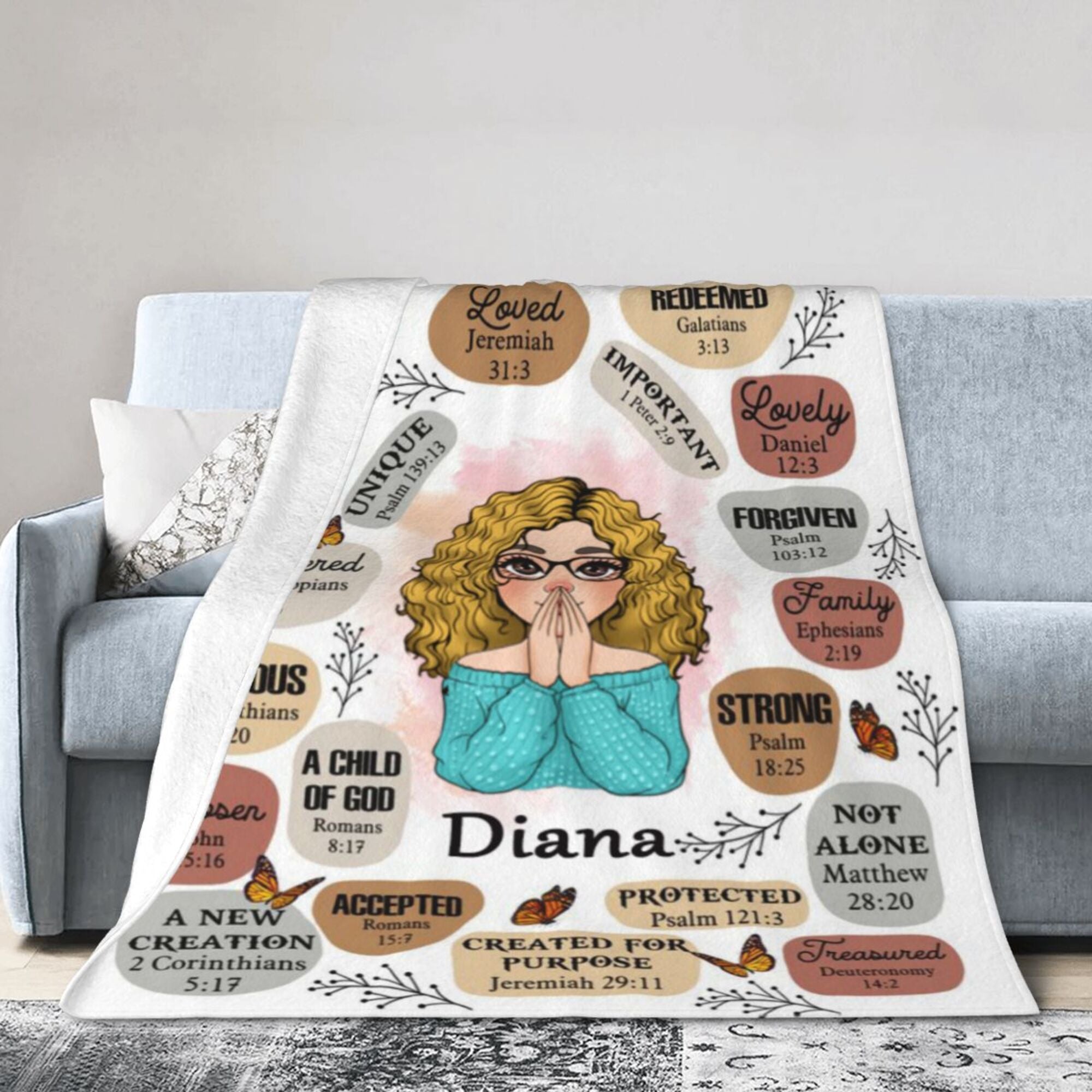 God Says I Am White - Personalized Blanket