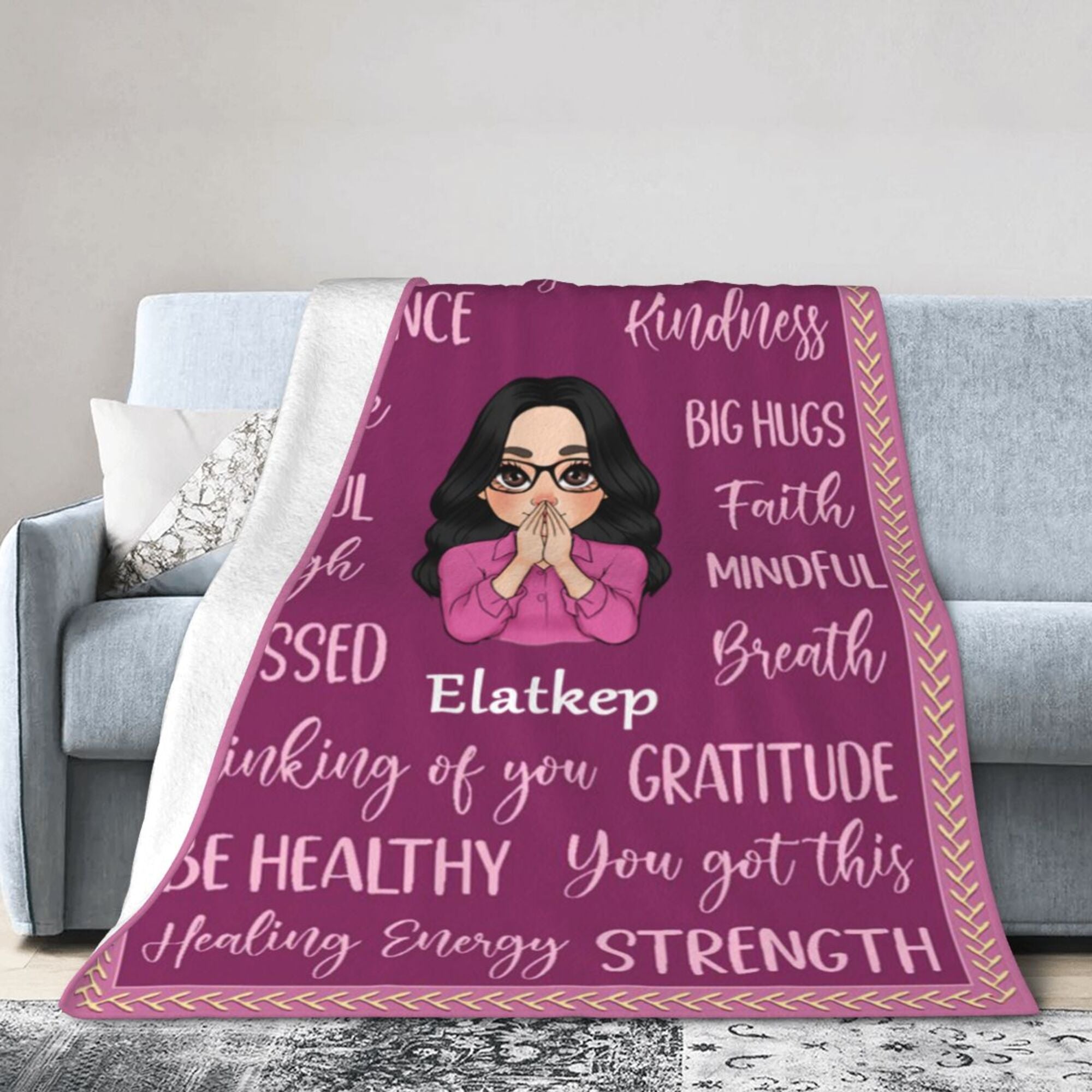 Positive Words - Personalized Blanket